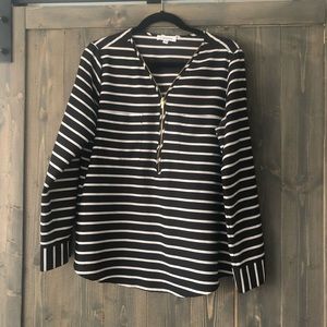 Black and White Stripped Blouse
